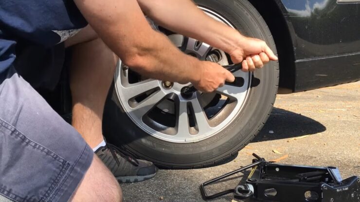 Loosen the lug nuts